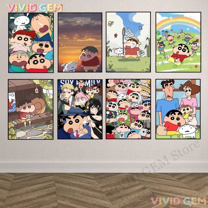 Photo Mosaic Print - VIVID GEM Colorful DIY Crayon Shin-chan