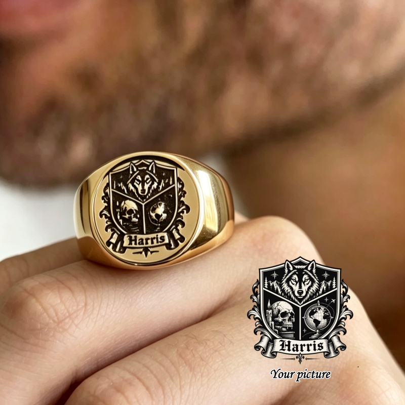 Custom Photo Signet Ring Perso - đánh giá và giá Initial Ring Custom