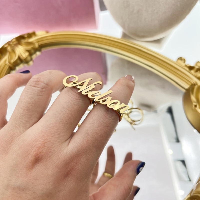Customizable Stainless Steel T - đánh giá và giá Initial Ring Custom