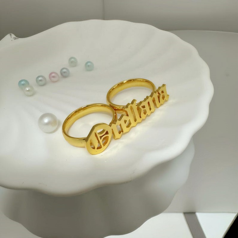 Customizable Stainless Steel T - đánh giá và giá Initial Ring Custom