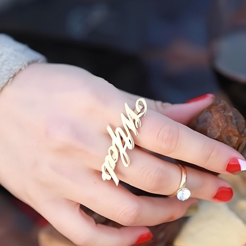 Customizable Stainless Steel T - đánh giá và giá Initial Ring Custom